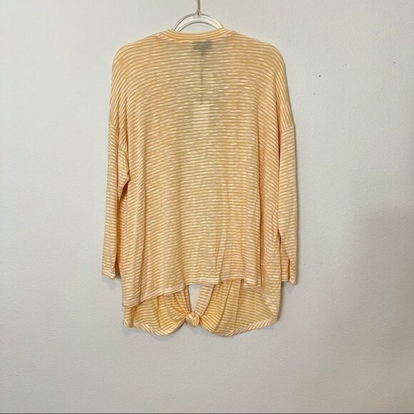 NWT Bobeau Striped Front Tie Cardigan Size 1X - Picture 3 of 5